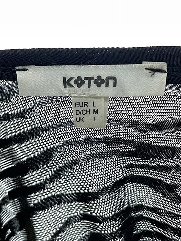 l Beden siyah Renk Koton Bluz %70 İndirimli.