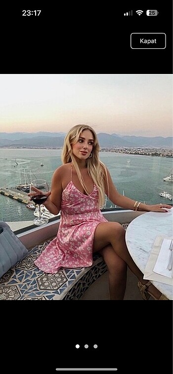 Zara saten elbise