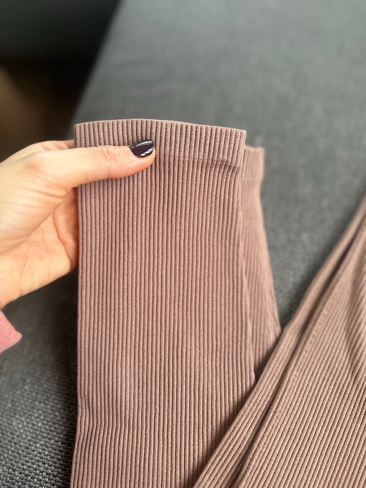 Zara Bej Pilili Kadın Tayt - Görsel 4