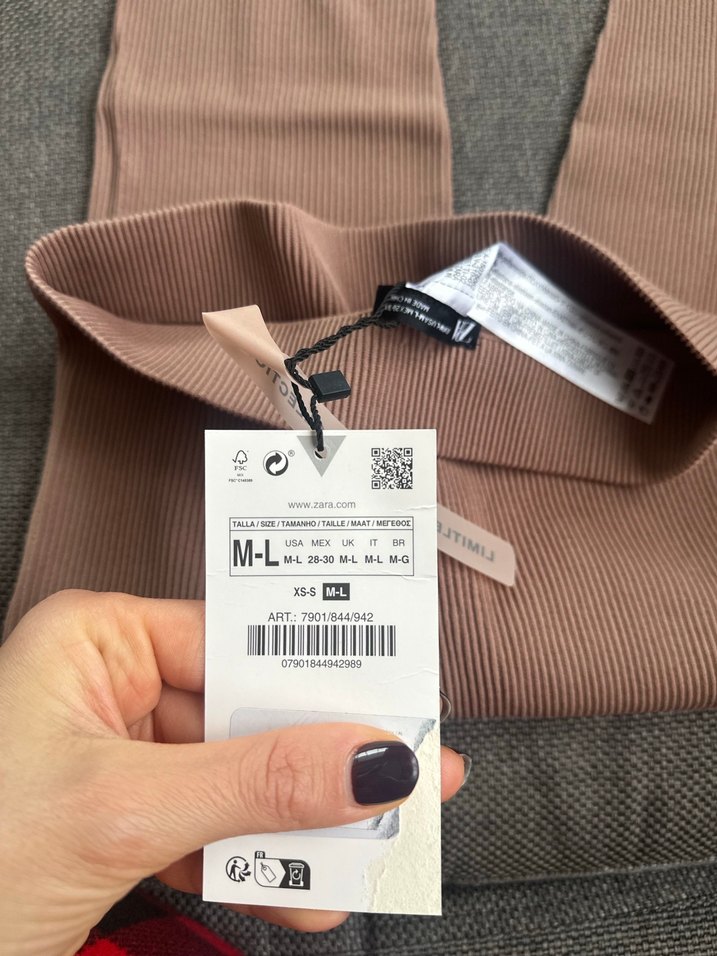 Zara Bej Pilili Kadın Tayt - Görsel 3