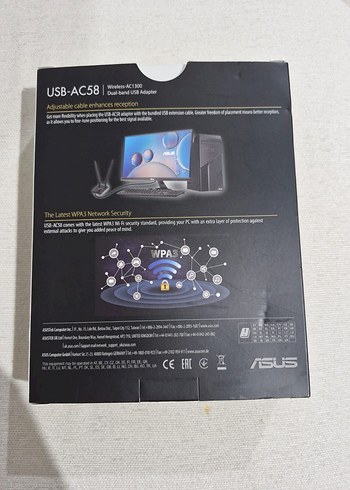 Beden Renk ASUS Wireless Ac 1300 Dual Band USB Adaptör
