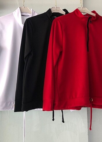 Sweatshirt fermuarlı spor şık 