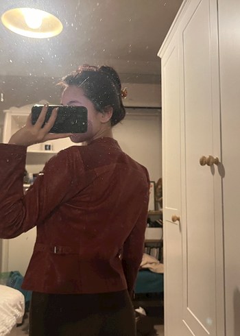 Kırmızı Derimod deri Ceket - Görsel 5