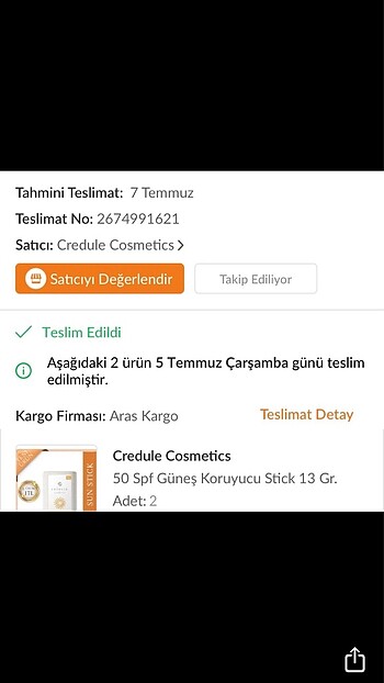  Beden Credule Stick Güneş Kremi