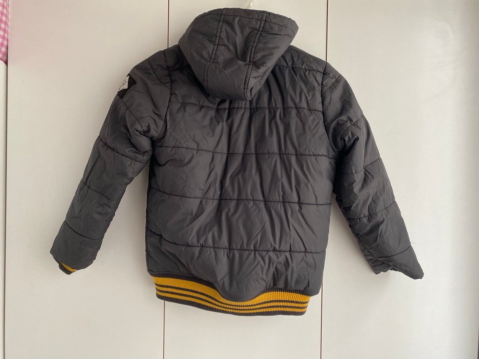 Gri Erkek Çocuk Fermuarlı Streetwear Mont - Görsel 2