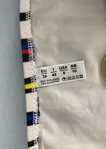 Çizgili, Fermuarlı Kadın Bikini Takımı - Görsel 2