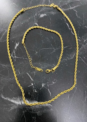 Bohem Zincir Detaylı Altın Renk Kadın Kolye - Görsel 8