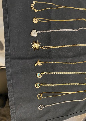 Bohem Zincir Detaylı Altın Renk Kadın Kolye - Görsel 9