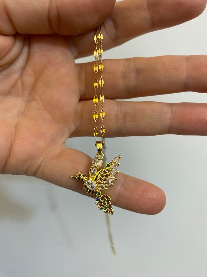 Bohem Zincir Detaylı Altın Renk Kadın Kolye - Görsel 5