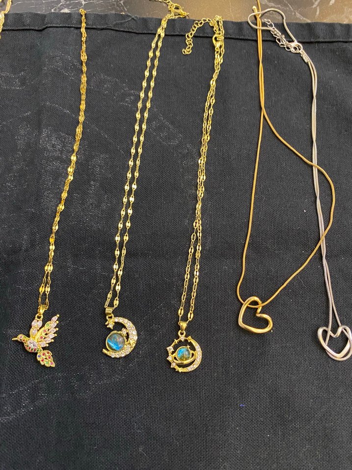 Bohem Zincir Detaylı Altın Renk Kadın Kolye - Görsel 2