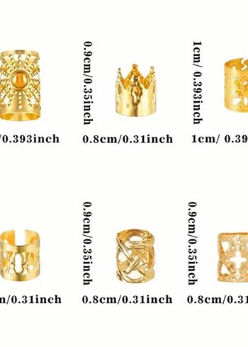 Bohem Altın Renk Boncuklu Saç Aksesuarı - Görsel 2