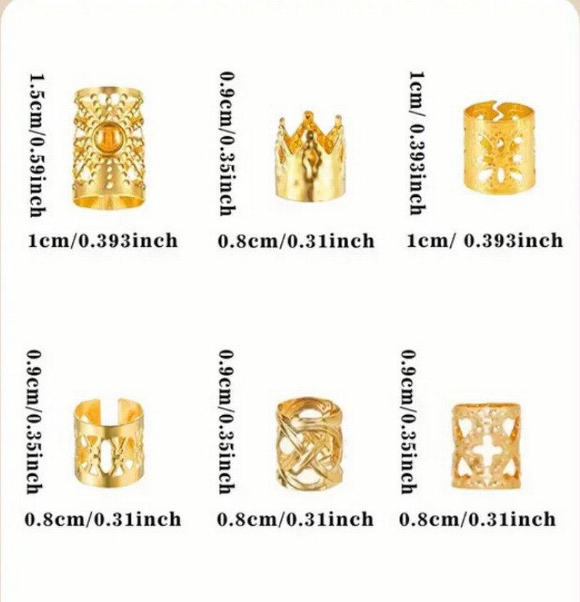 Bohem Altın Renk Boncuklu Saç Aksesuarı - Görsel 2