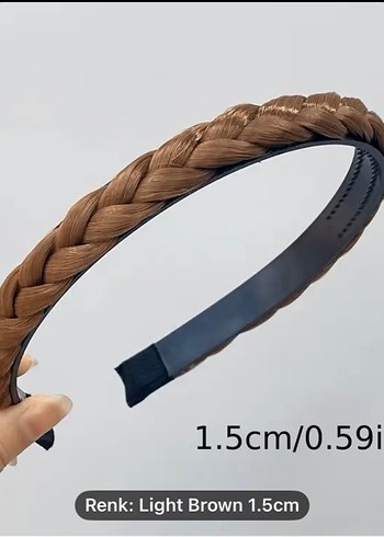 Siyah Örgülü Elastik Taç Saç Aksesuarı - Görsel 4