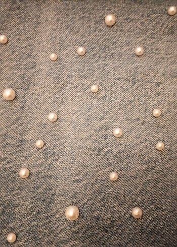 Zara Boncuk İşlemeli Mavi Kadın Jean Pantolon