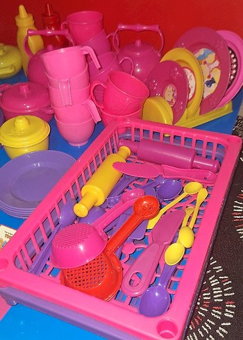 Renkli Plastik Oyuncak Mutfak Seti - Görsel 2