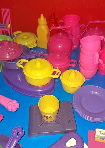 Renkli Plastik Oyuncak Mutfak Seti - Görsel 3