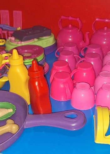 Renkli Plastik Oyuncak Mutfak Seti - Görsel 19