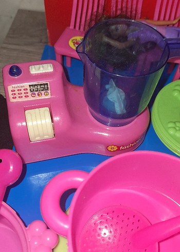 Renkli Plastik Oyuncak Mutfak Seti - Görsel 7