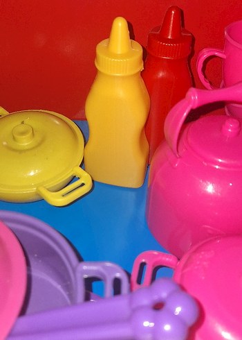 Renkli Plastik Oyuncak Mutfak Seti - Görsel 8