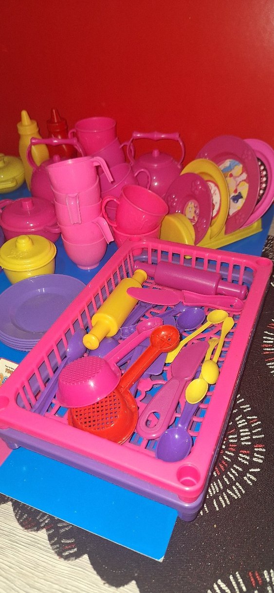 Renkli Plastik Oyuncak Mutfak Seti - Görsel 2