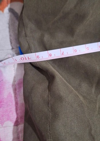 Haki Uzun Kadın Ceket Kapüşonlu Fermuarlı - Görsel 5