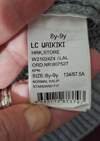 Erkek Çocuk Gri Kapüşonlu Örgü Hırka - Görsel 5