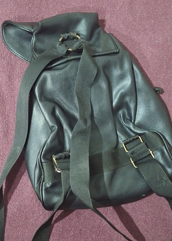  Gerçek Deri Siyah Sırt Çantası  Şık & Kullanışlı - Görsel 2