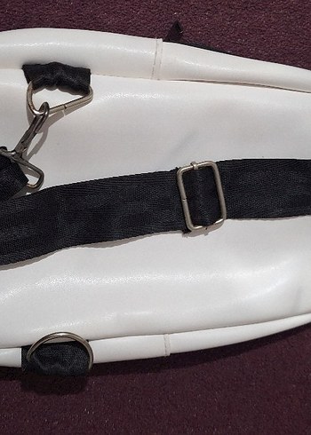  Beyaz Tek Askılı Göğüs / Sırt Çantası  Şık & Spor - Görsel 8