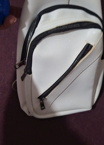  Beyaz Tek Askılı Göğüs / Sırt Çantası  Şık & Spor - Görsel 3