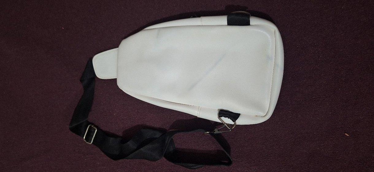  Beyaz Tek Askılı Göğüs / Sırt Çantası  Şık & Spor - Görsel 2