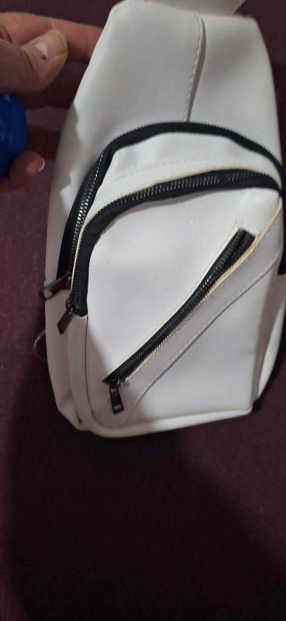  Beyaz Tek Askılı Göğüs / Sırt Çantası  Şık & Spor - Görsel 3