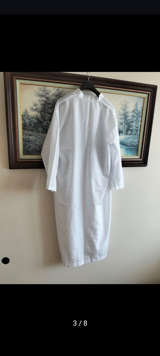 Beyaz Uzun Kollu Hac Umre Entarisi - Görsel 2