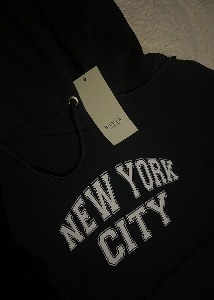 Siyah polarlı sweatshirt - Görsel 3