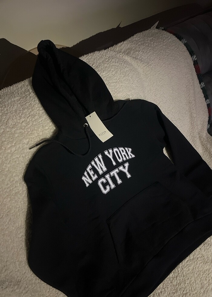 Siyah polarlı sweatshirt - Görsel 4