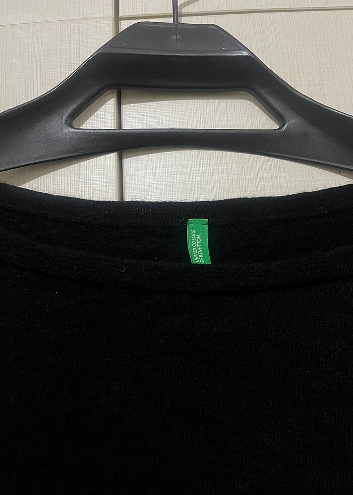 Siyah yün kazak - Görsel 2