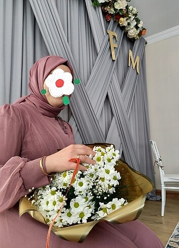 Beden pembe Renk İki katlı Janjan Abiye şal / Gül kurusu