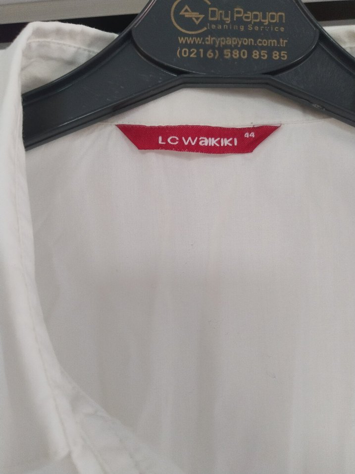 Beyaz Notch Yaka Uzun Kollu Ofis Gömleği - Görsel 5