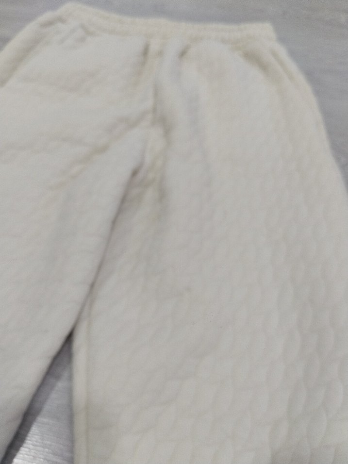 Erkek Krem renk Örgü Detaylı Rahat Kesim Eşofman Altı - Görsel 2