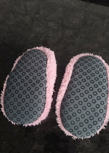 Kızlar için Pembe Nakışlı Sıcak Ev Terliği - Görsel 2