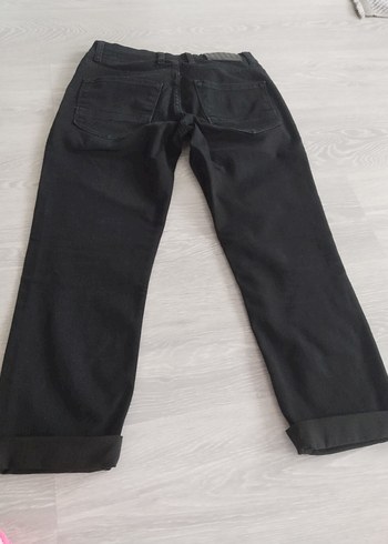 Koyu Siyah Kadın Denim Boyfriend Pantolon - Görsel 3