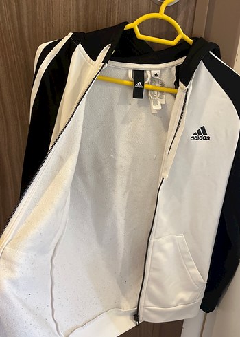 s Beden Adidas Kadın Siyah Beyaz Fermuarlı Eşofman Takımı