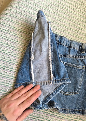 kız çocuk kot şort etek - Görsel 4