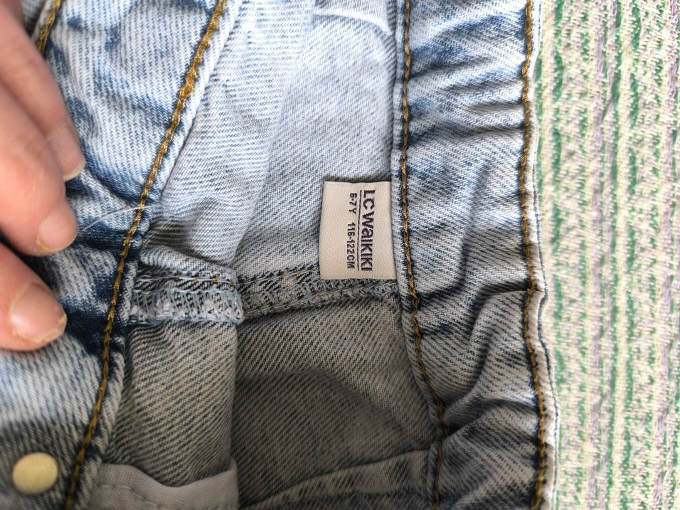 Kız Çocuk Kot şort Etek ve Beyaz Tişört - Görsel 4