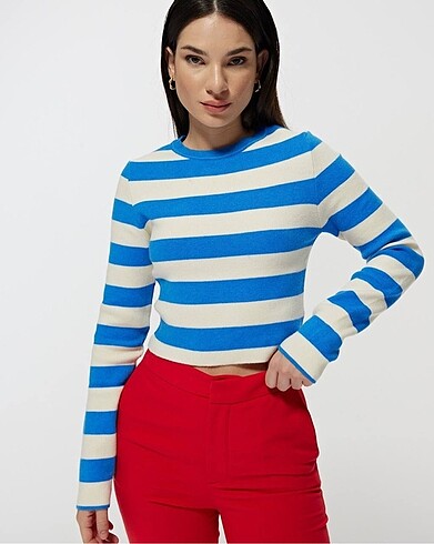 Bisiklet Yaka Çizgili Body