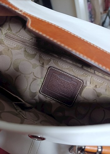 Klasik Deri Tokalı Beyaz Kadın Çanta - Görsel 4