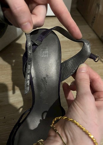 mor renkli Kadın Stiletto Sandalet - Görsel 5