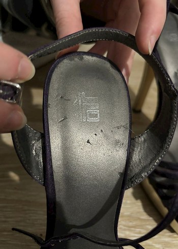 mor renkli Kadın Stiletto Sandalet - Görsel 6