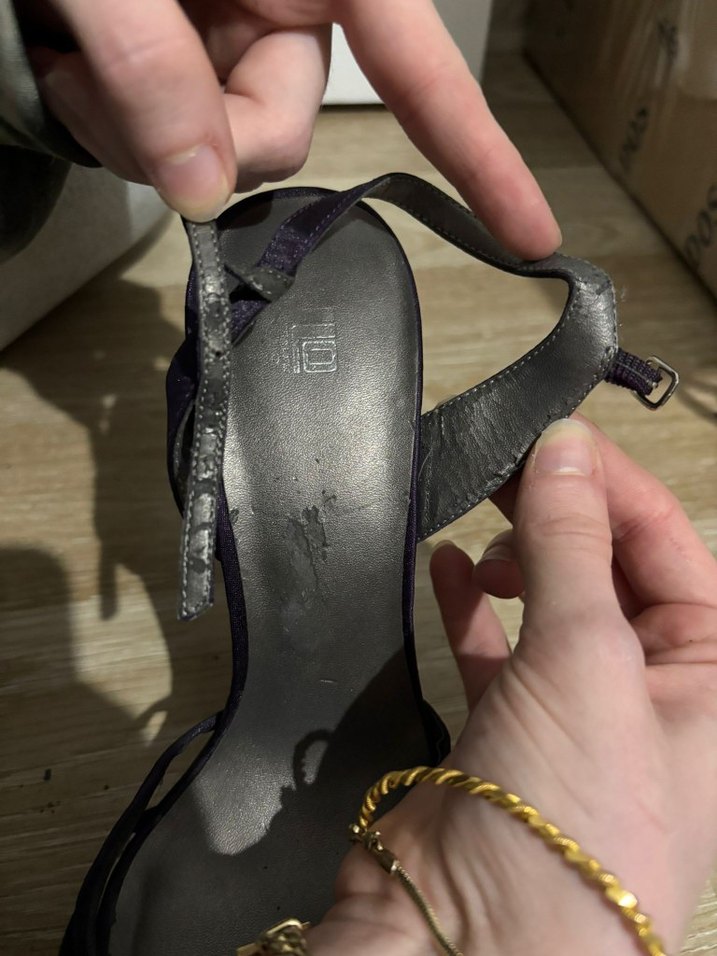 mor renkli Kadın Stiletto Sandalet - Görsel 5