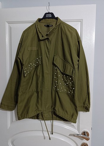 Düğmeli Yeşil Kadın Ceket - Görsel 3