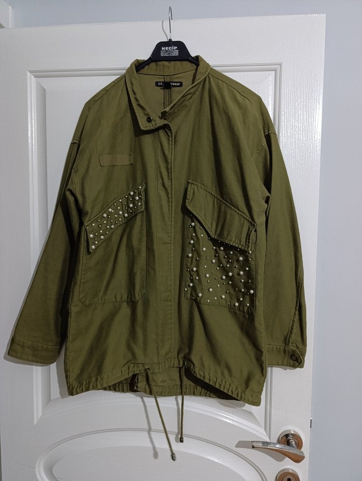 Düğmeli Yeşil Kadın Ceket - Görsel 3